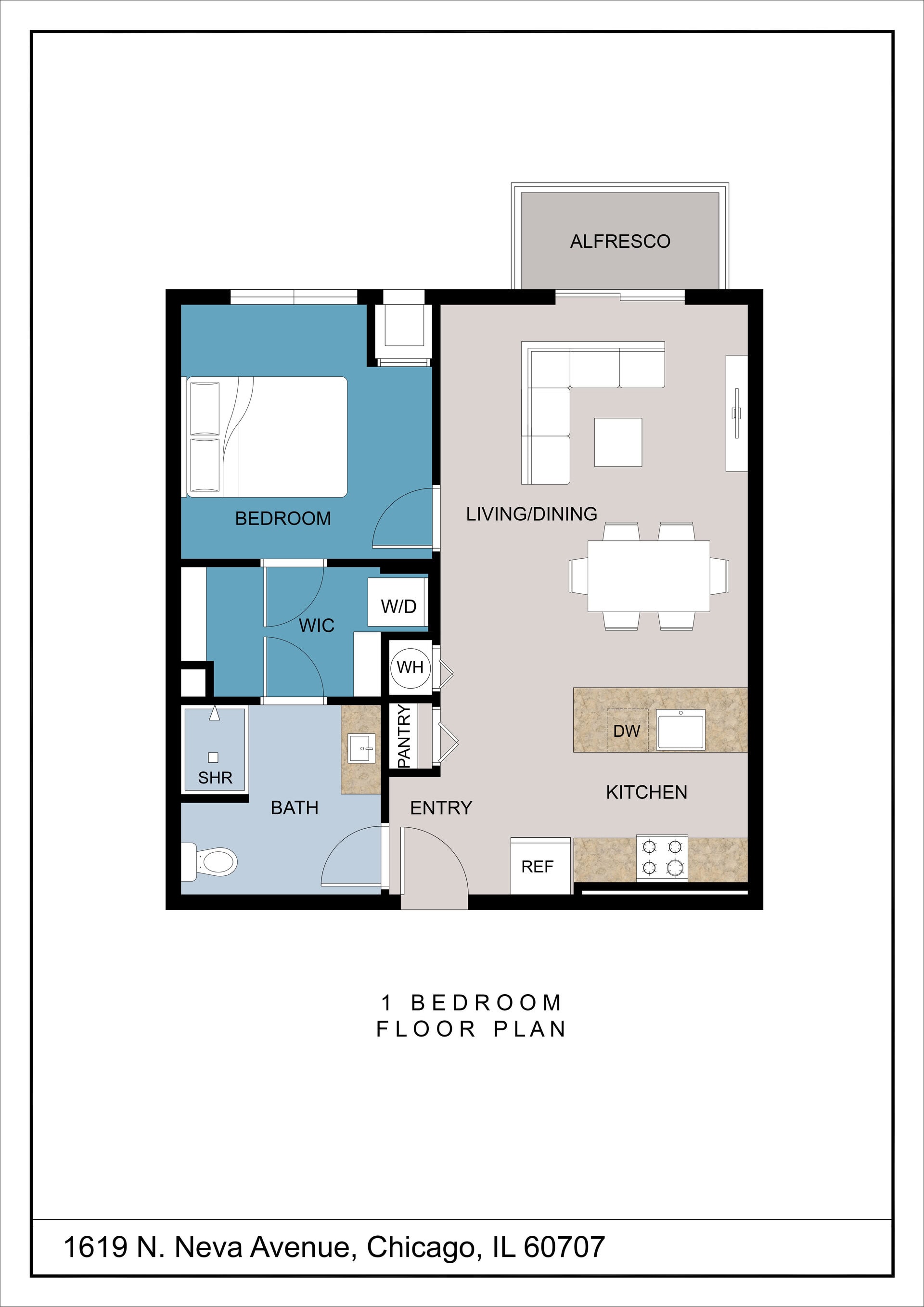 1 bedroom gr