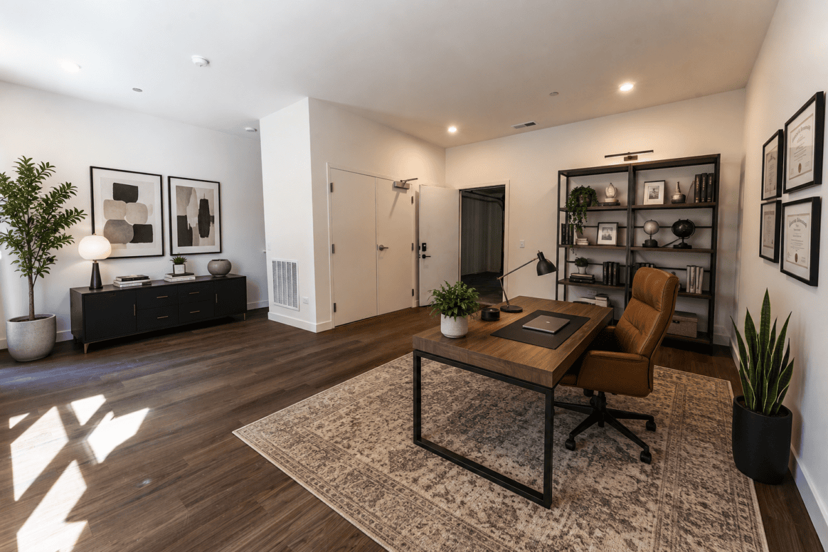 furnished den