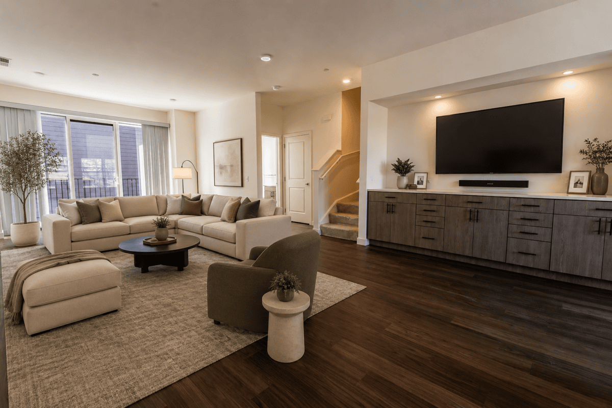 furnished living room